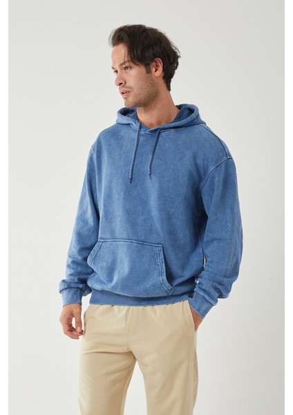 Kapüşonlu Yıkamalı Basic 3iplik Şardonsuz Sweatshirt Hoodie fırsatları