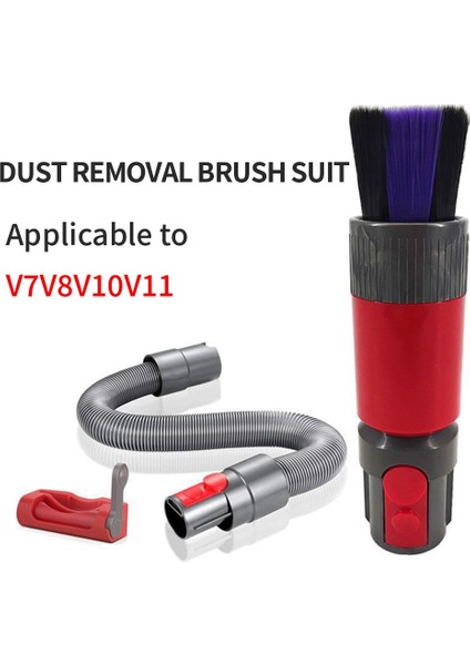 V7 V10 V11 Elektrikli Süpürge Aksesuarları Için Toz Giderme Yumuşak Fırça Hortum + Anahtar Kilidi ile Iz Olmadan Temizleyin (Yurt Dışından)