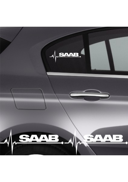 Saab 9000 Için Uyumlu Aksesuar Oto Ritim Sticker 2 Adet 20*9 cm