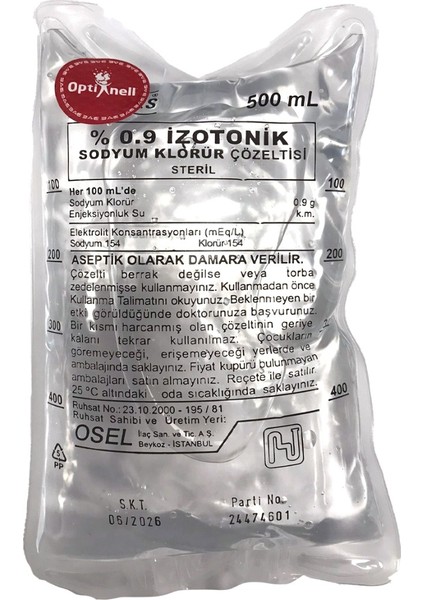 Serum Fizyoloji 500ML(0.9 % )