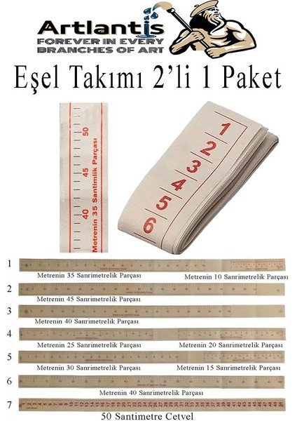 Eşel Takımı 3 Lü Büyük Pistole Takımı ve 10 Adet Yağlı Kağıt Milaj Seti 1 Paket Eşel Cetveli Parşömen Kağıdı Moda Tasarı