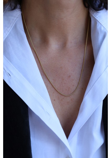 14 Ayar Altın Silindir Örme Zincir