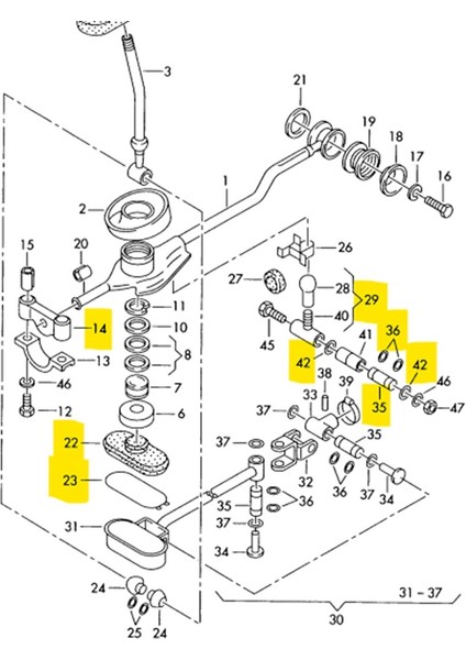 Skoda Felicia 1995-2001 Vites Kolu Tamir Takımı 9 Parça 6U0711563A