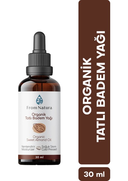 Organik Tatlı Badem Yağı 30 Ml