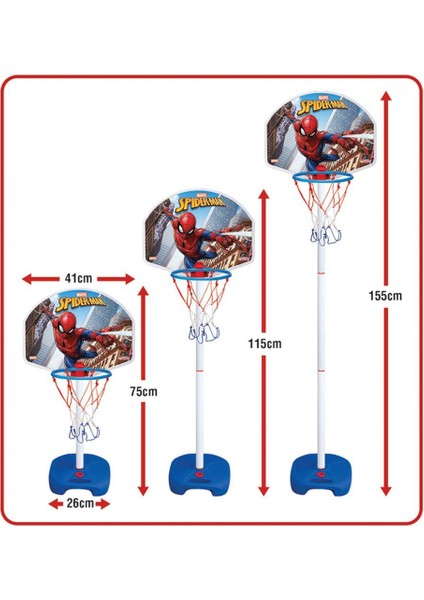 03404 Spiderman Ayaklı Basket Potası -Dede