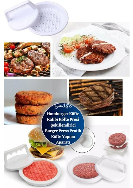 Hamburger Köfte Kalıbı Köfte Presi Şekillendirici Burger Press Pratik Köfte Yapma Aparatı