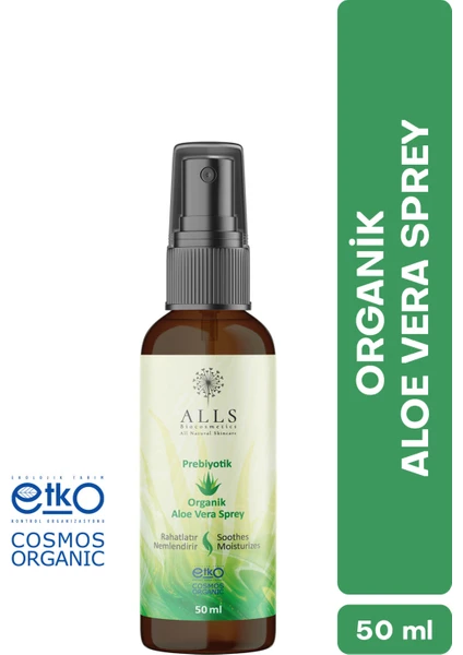 Alls Biocosmetics Organik Prebiyotik Aloe Vera Sprey 50 ml