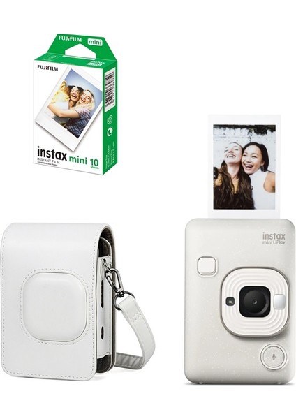 Instax Mini Liplay Hybrid Fotoğraf Makinesi 10'lu Film Liplay Uyumlu Çantalı Set