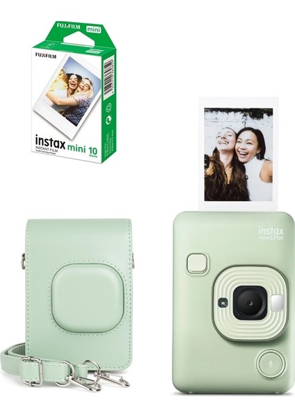 Instax Mini Liplay Hybrid Fotoğraf Makinesi 10'lu Film Liplay Uyumlu Çantalı Set
