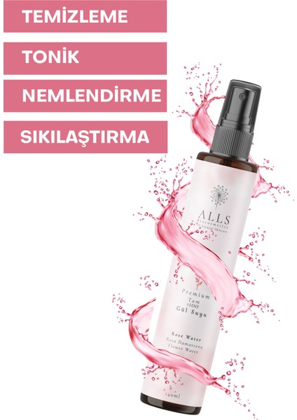 %100 Doğal Gül Suyu 140 ml