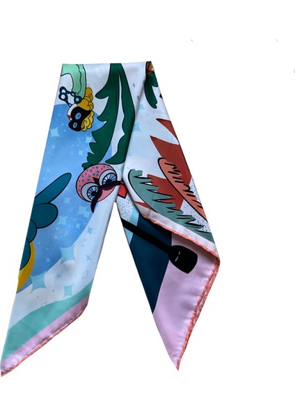 Saten Fular ,65/65CM, Tasarım Fular