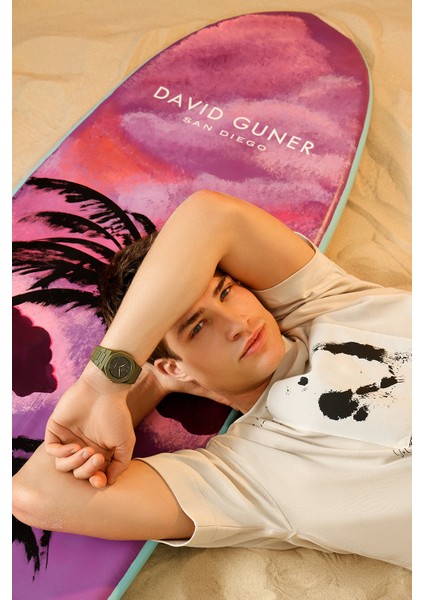 Davıd Guner Yeşil Kadranlı Yeşil Çelik Kayışlı Düz Erkek Saati fiyatları