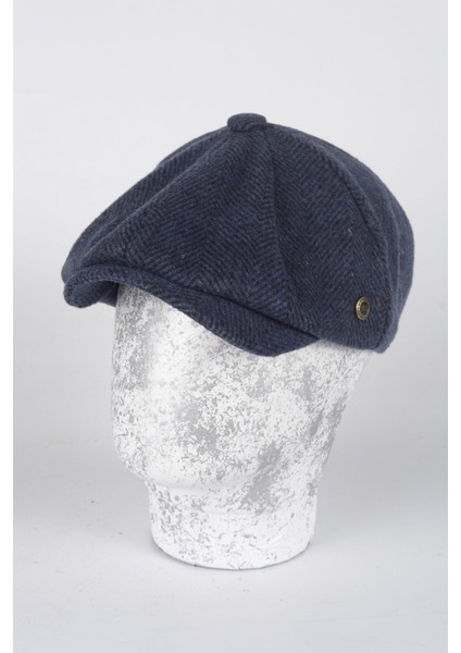 Kışlık 8 Yünlü Parca Balık Sırtı Model Peaky Blinders Kasket Şapka