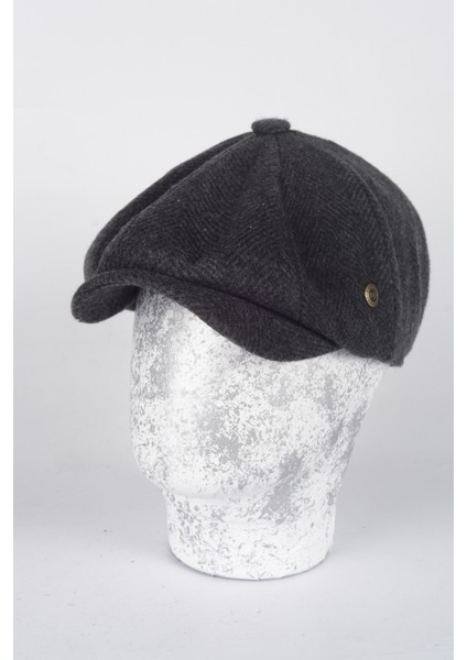 Kışlık 8 Yünlü Parca Balık Sırtı Model Peaky Blinders Kasket Şapka