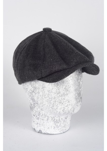 Kışlık 8 Yünlü Parca Balık Sırtı Model Peaky Blinders Kasket Şapka
