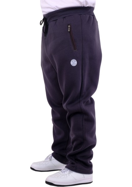 Mode Xl Büyük Beden Erkek 3 Iplik Eşofman Altı Fermuarlı Düz Paça 22507 Füme fiyatları