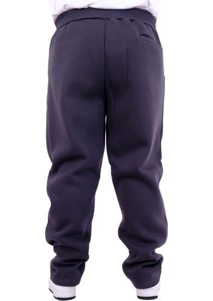 Mode Xl Büyük Beden Erkek 3 Iplik Eşofman Altı Fermuarlı Düz Paça 22507 Füme fırsatları