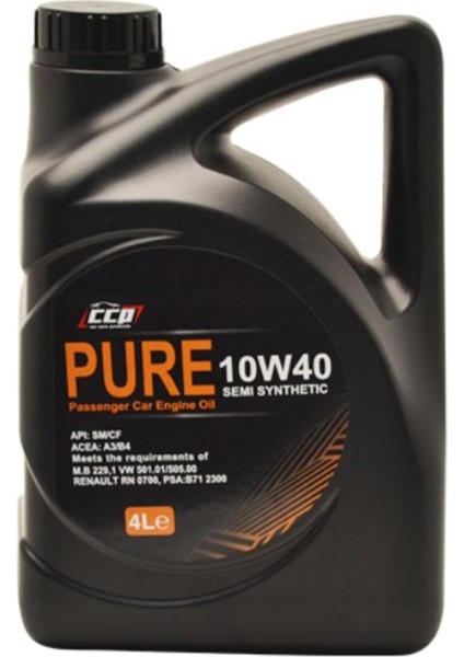 Ccp Pure 10W40 Semı Synhetıc 4 Lt