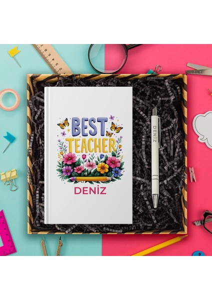 Öğretmenlere Özel Tasarım Defter & Kalem & Hediye Kutusu 114374