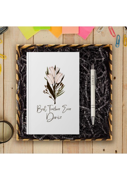 Öğretmenlere Özel Tasarım Defter & Kalem & Hediye Kutusu 114378