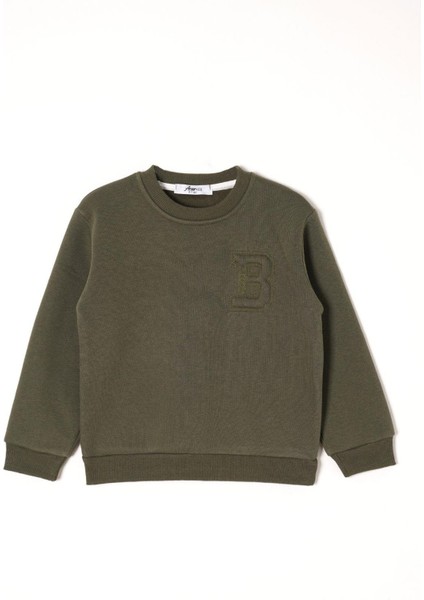 B Baskılı Haki Renk Erkek Çocuk Eşofman Takım fiyatları