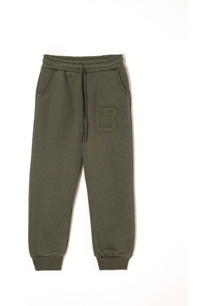 B Baskılı Haki Renk Erkek Çocuk Eşofman Takım fırsatları