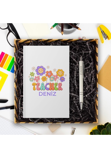 Öğretmenlere Özel Tasarım Defter & Kalem & Hediye Kutusu 114373