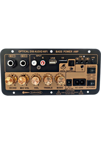 Dijital Bluetooth Stereo Amplifikatör Kurulu Subwoofer Çift Mikrofon Karaoke Araba Amplifikatörler Hoparlör Abd Tak (Yurt Dışından)