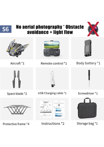 Hiçbir Kamera Katlanabilir Drone Uzaktan Kumandalı Uçak Oyuncakları Otomatik Engellerden Kaçınma Fonksiyonu ile Hediye Için 1 Adet Pil (Yurt Dışından) modelleri