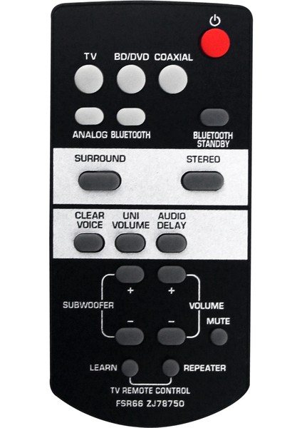 Ses Çubuğu Için FSR66 ZJ78750 Uzaktan Kumandasını Değiştirin YAS-103 YAS-105 YAS-106 YAS-107 YAS-108 YAS-207 -1030 -1080 (Yurt Dışından)
