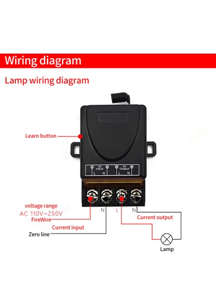 Ac 220 V 30A 1ch 433 Mhz Kablosuz Uzaktan Kumanda Anahtarı Rf Röle Alıcı + Elektrikli Aletler Için Açma/kapama Verici Lamba (Yurt Dışından)