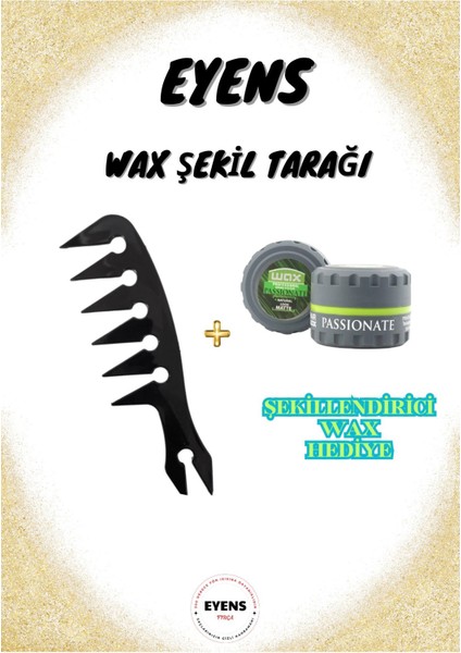 Wax Şekil Tarağı + 150 ml Kavanoz Wax