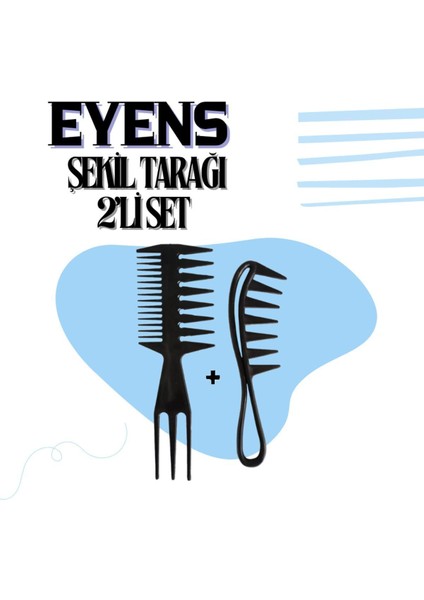 Şekil Tarağı ve Isıya Dayanıklı Fön Fırçası Seti 5 Parça