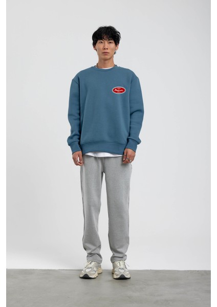 Mavi Horizons Baskılı Sweatshirt modelleri