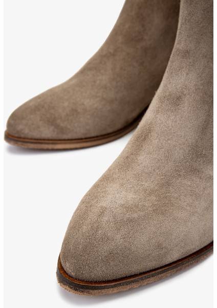 Kadın Deri Vizon Topuklu Bot 1029 10 Bn Bot SK24-25 Sugero Suet modelleri