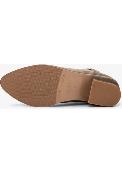 Kadın Deri Vizon Topuklu Bot 1029 10 Bn Bot SK24-25 Sugero Suet indirimleri