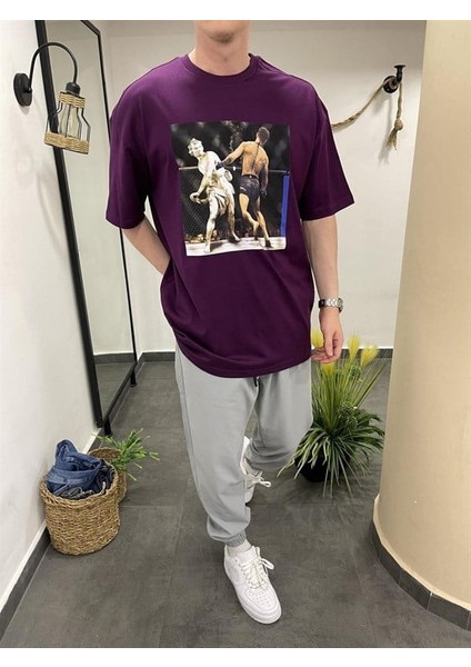 Heykel Boksor Mor Tshirt