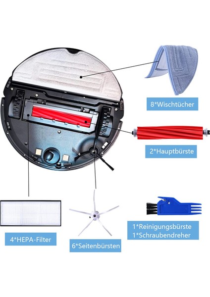 Yedek Parçalar Ana Fırça Yan Fırça Hepa Filtre S7 Maxv Ultra T8PLUS G10S Elektrikli Süpürge Aksesuarları (Yurt Dışından)