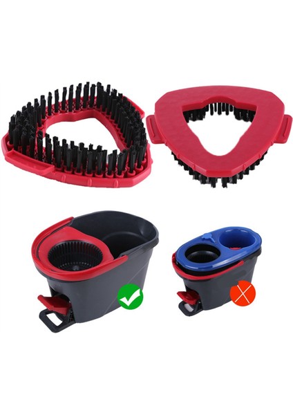 4pcs Kafa Tabanını Değiştirin Fırçalama Paspas Fırça Kafası Yedek Duş Zemin Scrubber (Yurt Dışından)