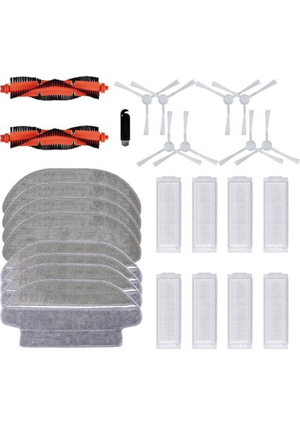 Rulo Yan Fırçalar Hepa Filtre Paspas Bezi Robot Süpürge Paspas PSTYTJ02YM Robot Süpürge Yedek Parçalarıb (Yurt Dışından)