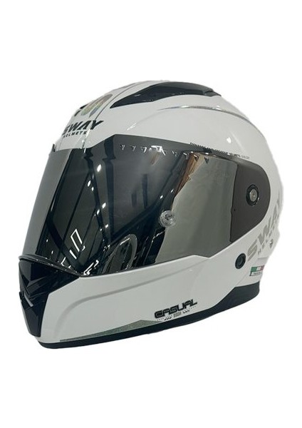 Sw 850 White Silver Motosiklet Kaskı