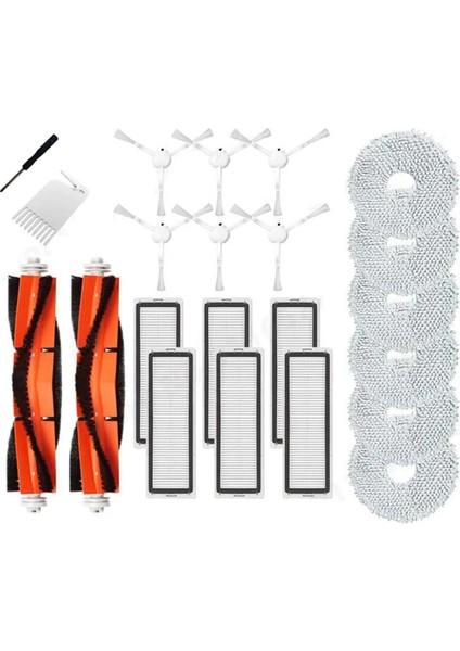 Omni B101/ 1S/X10+/S10/S10 Pro Parçaları Paspas Bezleri Hepa Filtre Ana Yan Fırça Toz Torbası Parçaları (Yurt Dışından)