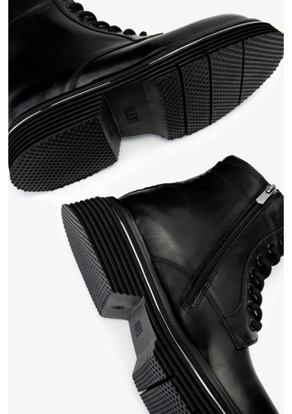 Erkek Deri Siyah Analin Postal Bot 381 20381 Erk Bot SK24-25 Sıyah Anl indirimleri