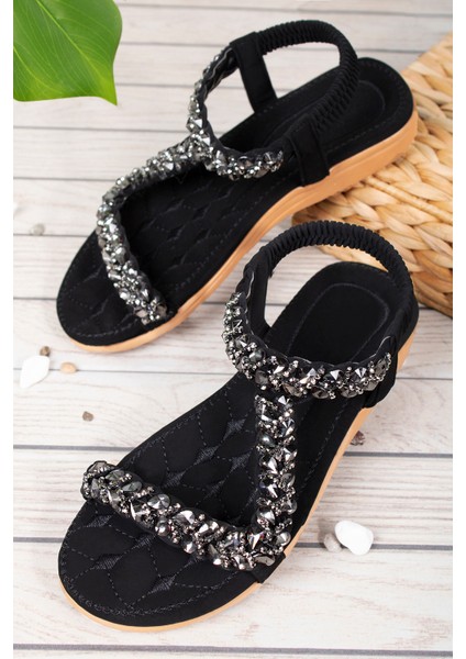 Isabel Anatomik Fashion Taşlı Günlük Çocuk Sandalet modelleri