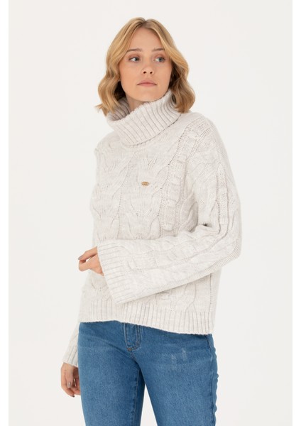 Kadın Taş Melanj Kazak /Triko 50270441-VR225