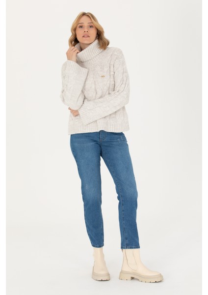 Kadın Taş Melanj Kazak /Triko 50270441-VR225 fırsatları