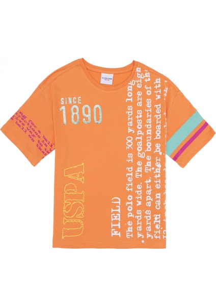 Kız Çocuk Turuncu Tişört 50265393-VR051