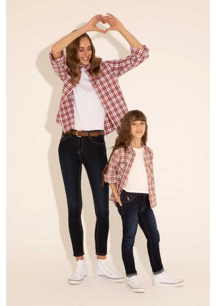 Kız Çocuk Koyu Mavi Pantolon (Jean) 50266554-DN0023