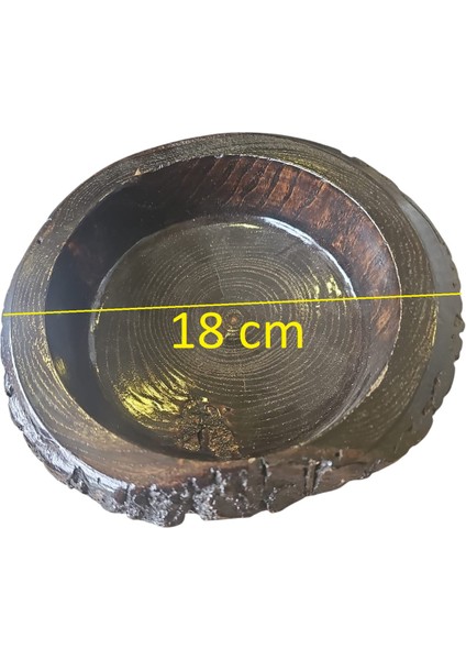 Dişbudak Ağacından Büyük Boy Koyu Renk Doğal Çerezlik (17CM Çap) fiyatları