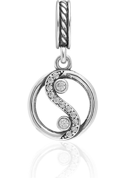 925 Ayar Gümüş Sallantılı Yin Yang Charm
